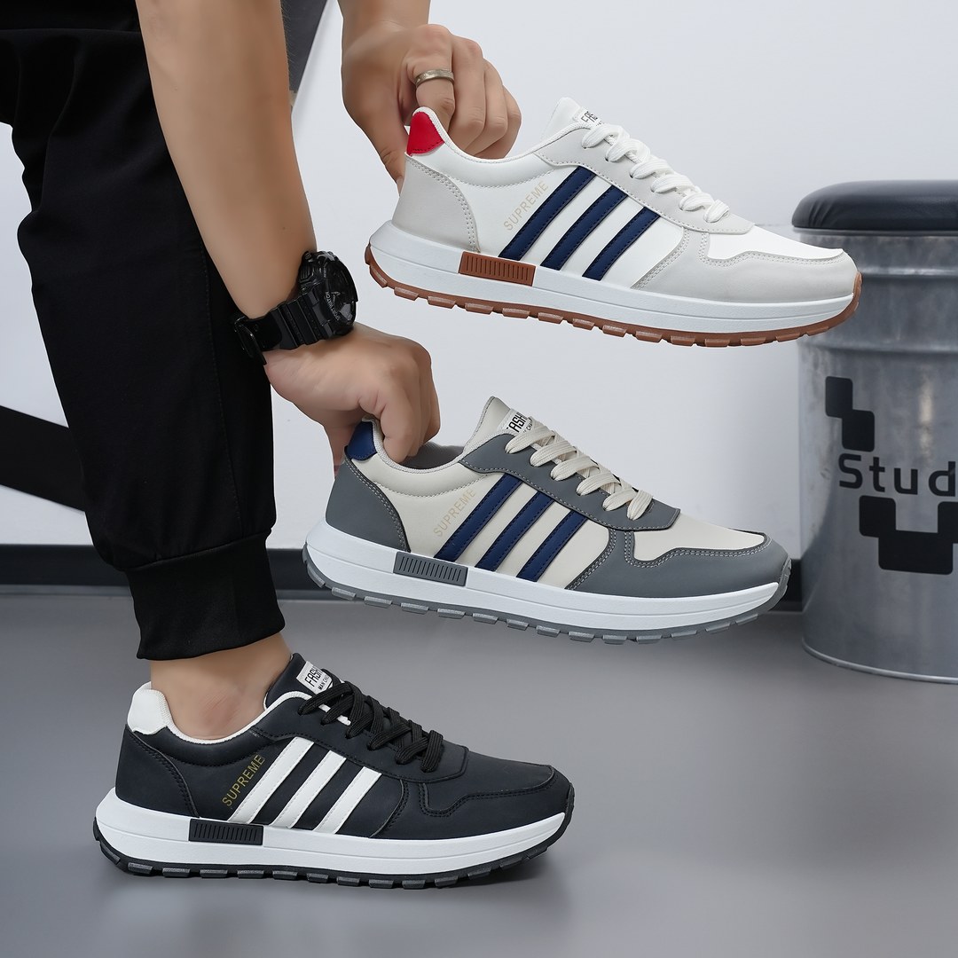 Three-Color Patchwork Sport Skate Shoes HK0003 Multi-Color