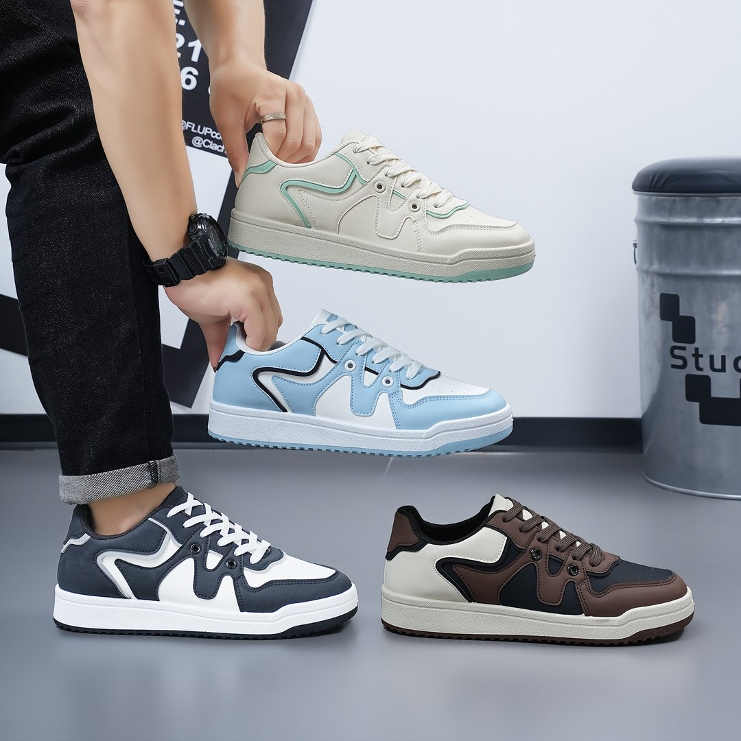 Color Block Assembled Sports Skate Shoes HK0009 Multi-Color